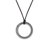 Chewigem Realm Ring Pendant Sensory Chew - Silver